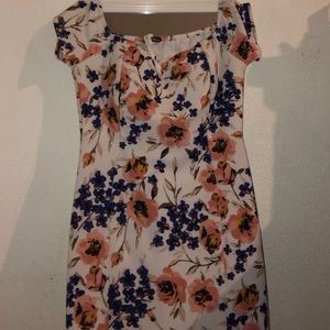 White floral dress